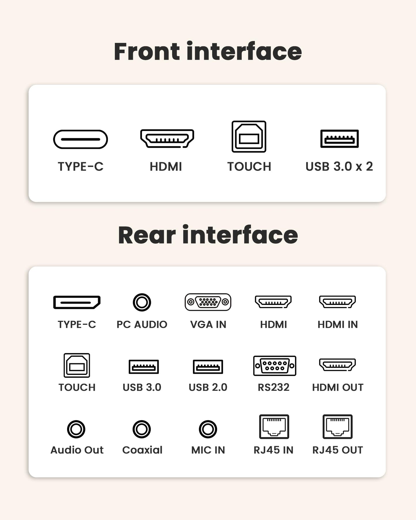 Interactive Smart Board for Classroom, 55” 8+128 GB Electronic Digital Whiteboard Built-in Android OS & Open App Ecosystem - 4K Touchscreen Smartboard for Home Office School Studio Display