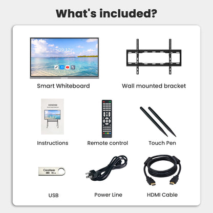 55 inch Smart Board 8+128 – Android 14, Google EDLA-Certified 4K Interactive Flat Panel
