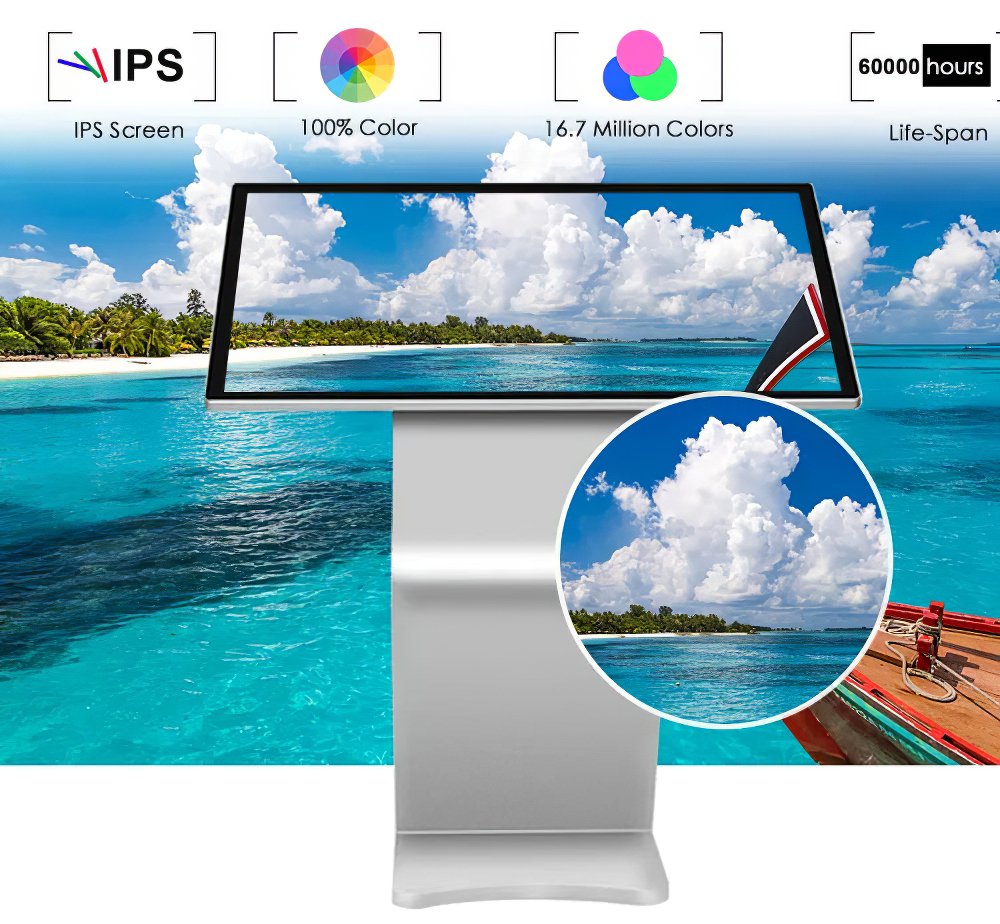 43 inch Free standing LCD display touch screen interactive kiosk pc all in one information player(图4)